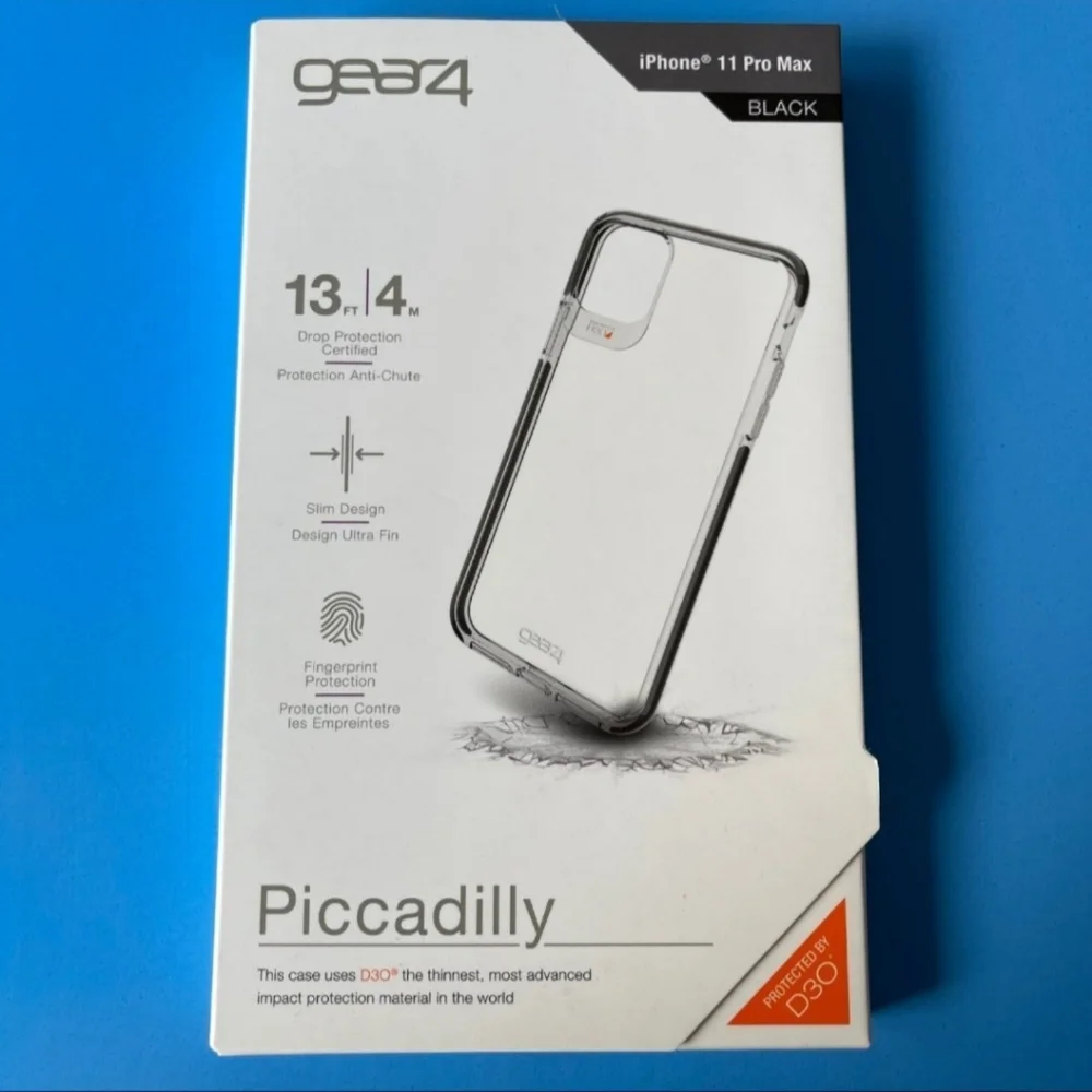 iPhone 11 Pro Max - ZAGG Gear4 Piccadilly Case (CLEAR/BLACK)